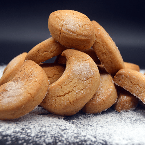 Mantecados, dulce tradicional navideño.